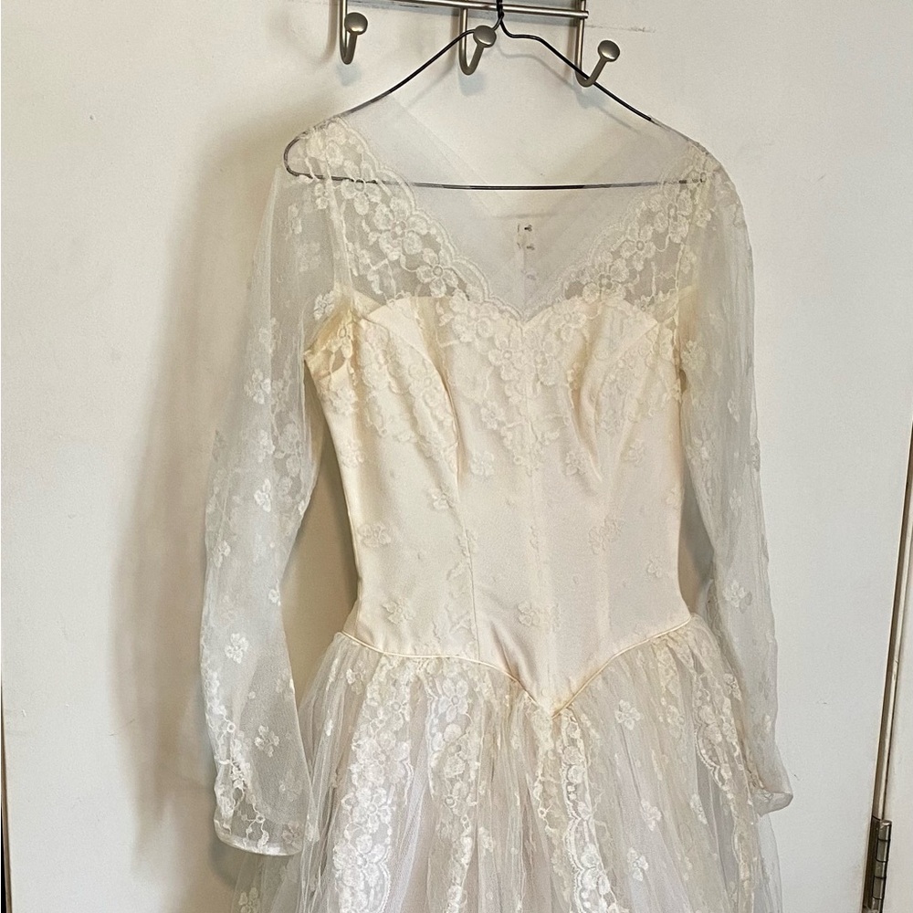 Vintage wedding dress.